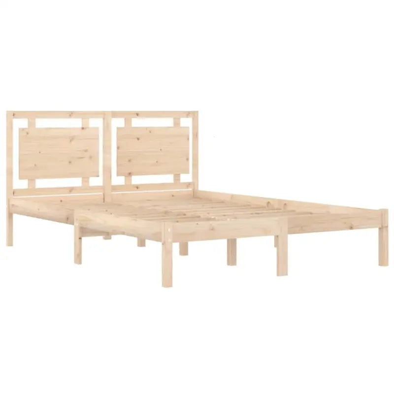 Klassiek bedframe met multiplex lattenbodem en massief grenenhout - Bedden & bedframes