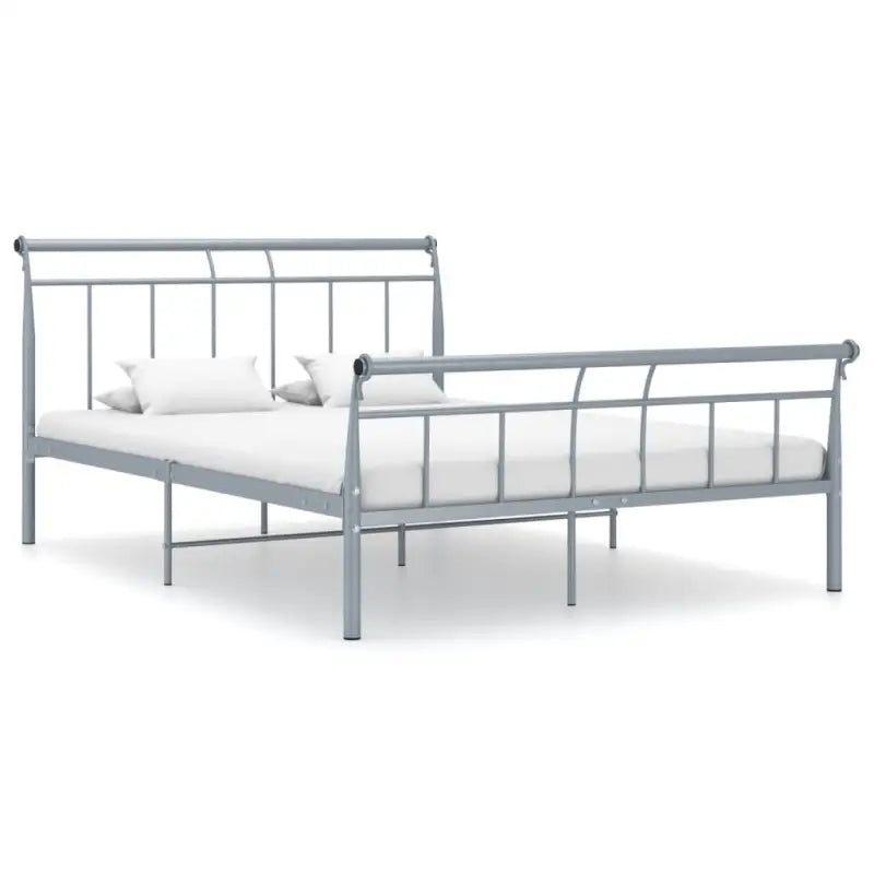 Klassiek bedframe van gepoedercoat metaal voor een stijlvolle slaapkamer - Grijs / 140 x 200 cm - Bedden & bedframes