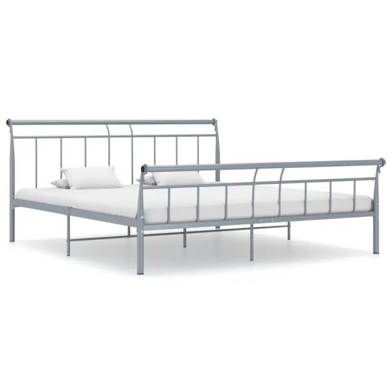 Klassiek bedframe van gepoedercoat metaal voor een stijlvolle slaapkamer - Grijs / 180 x 200 cm - Bedden & bedframes