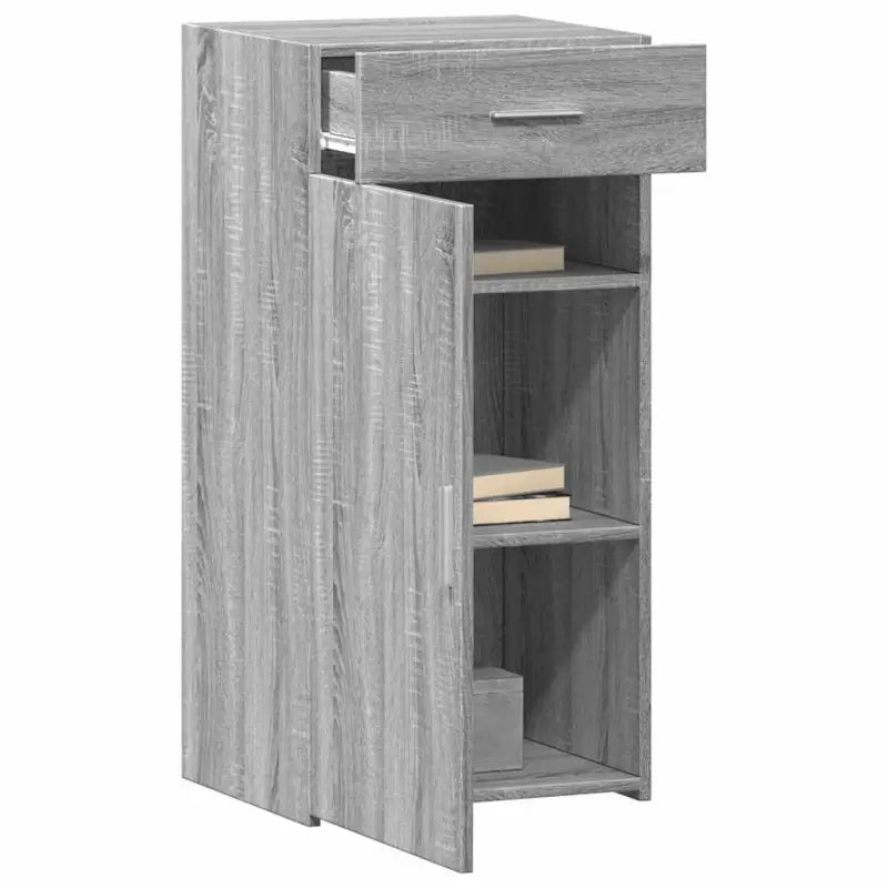 Klassiek dressoir in grijs Sonoma van bewerkt hout - Dressoirs & buffetkasten