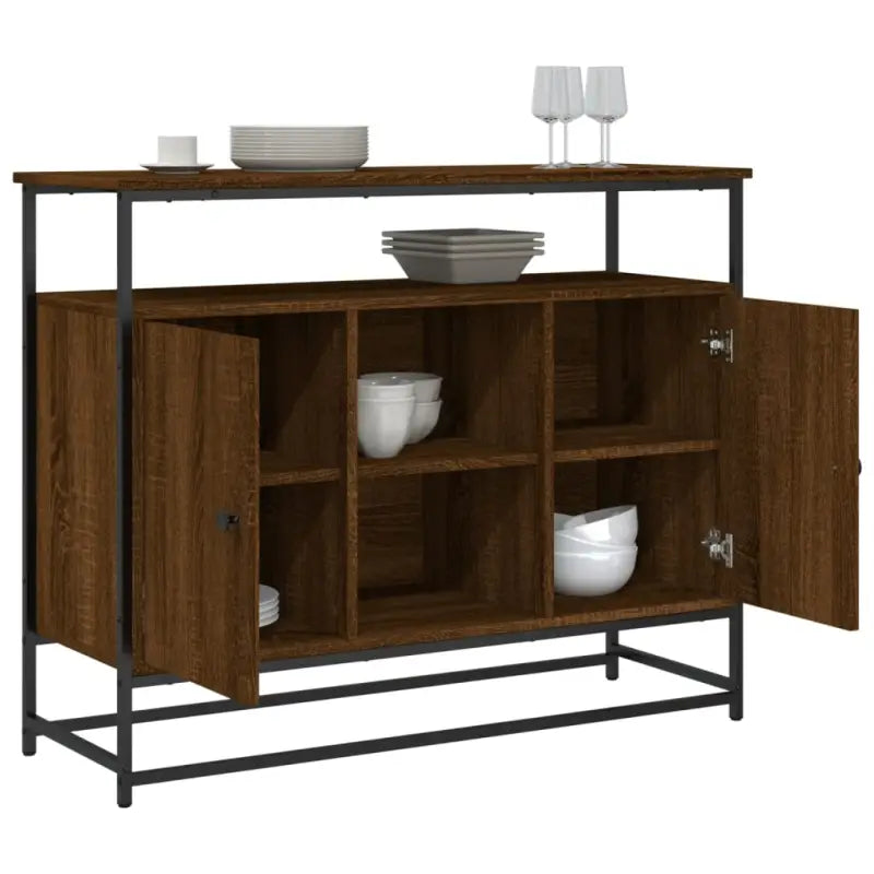 Klassiek dressoir van bewerkt hout met stevig blad en verstelbare poten - Dressoirs & buffetkasten