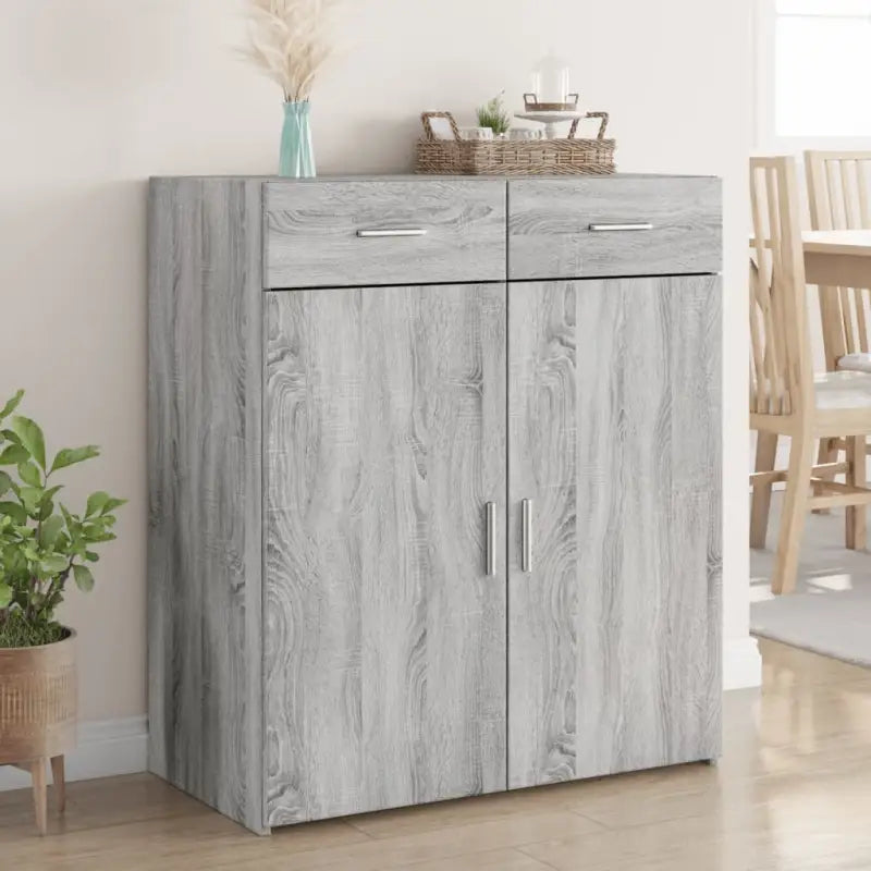 Klassiek dressoir van bewerkt hout voor praktische opbergruimte - Grijs sonoma / 1 - Dressoirs & buffetkasten