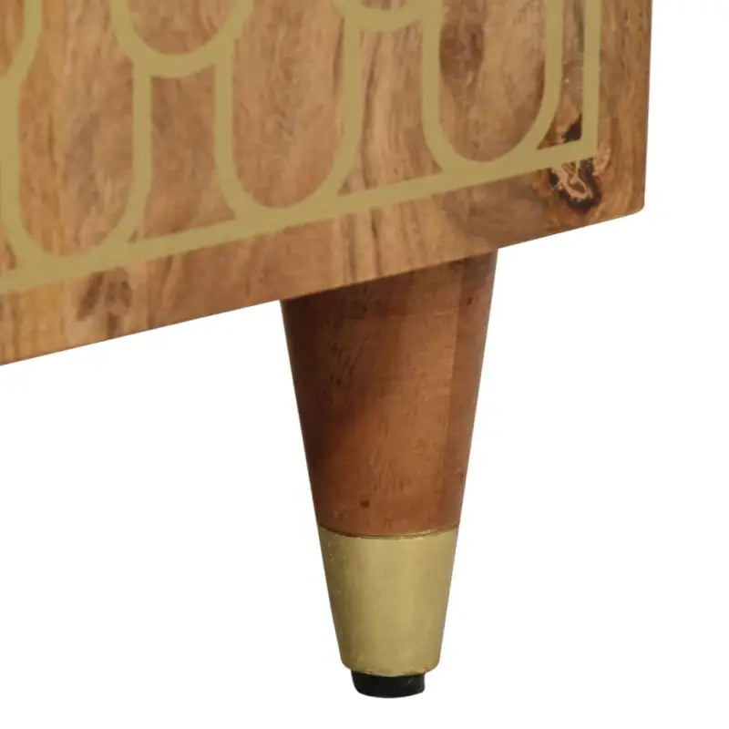 Klassiek dressoir van massief mangohout met houten poten - Dressoirs & buffetkasten