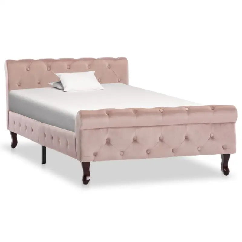 Klassiek gestoffeerd bedframe met elegante uitstraling - Roze / 100 x 200 cm - Bedden & bedframes