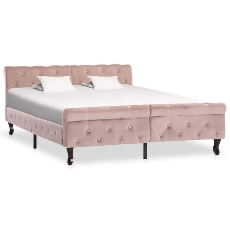 Klassiek gestoffeerd bedframe met elegante uitstraling - Roze / 140 x 200 cm - Bedden & bedframes