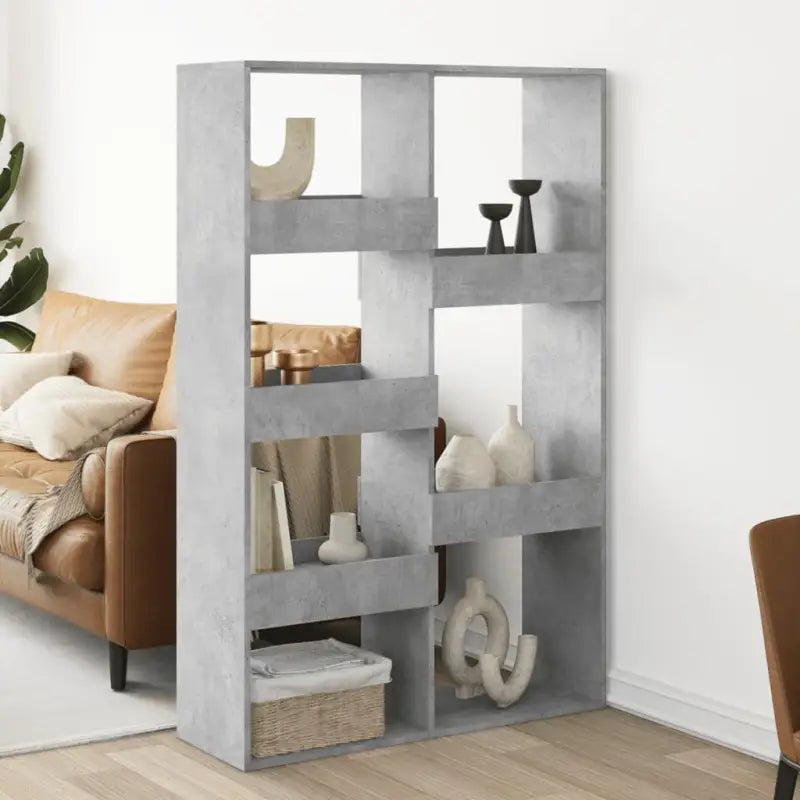 Klassiek kamerscherm van bewerkt hout voor modern interieur - Betongrijs / 1 / 155.5 cm - Boekenkasten