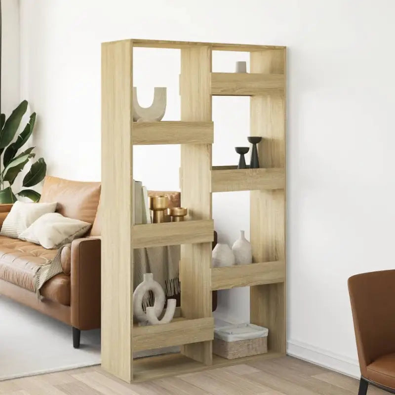 Klassiek kamerscherm van bewerkt hout voor modern interieur - Sonoma eiken / 1 / 175 cm - Boekenkasten