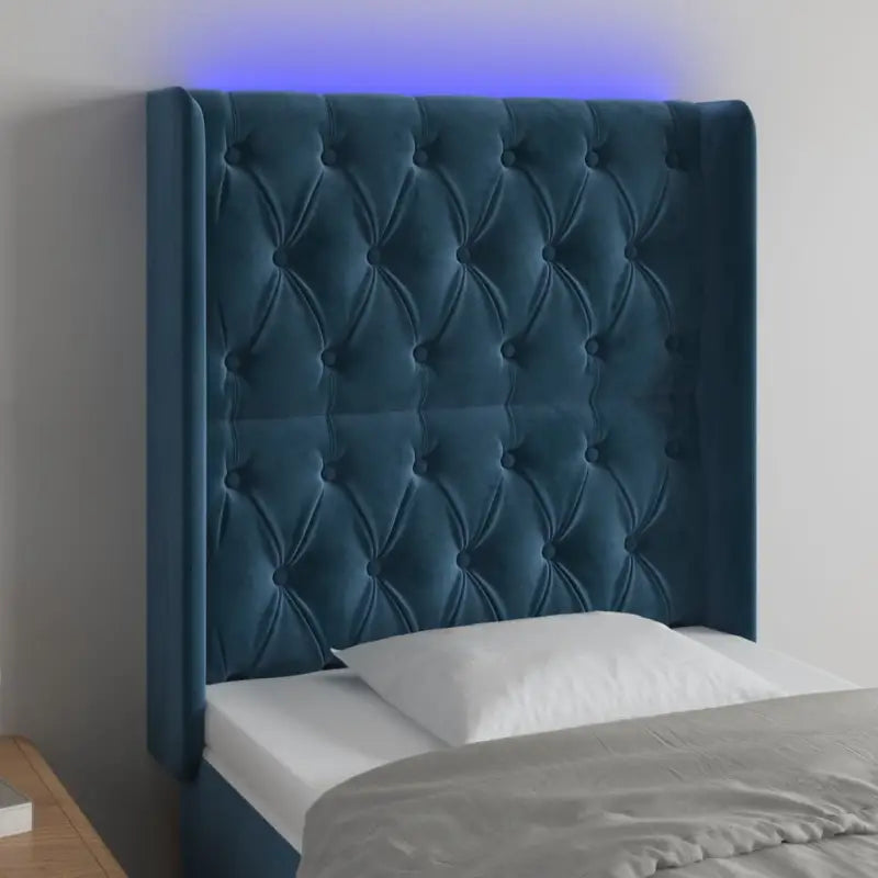Klassiek LED Hoofdbord en Voetbord voor een moderne slaapkamer - Donkerblauw / 83 x 16 x 118/128 cm / 1 - Hoofdborden