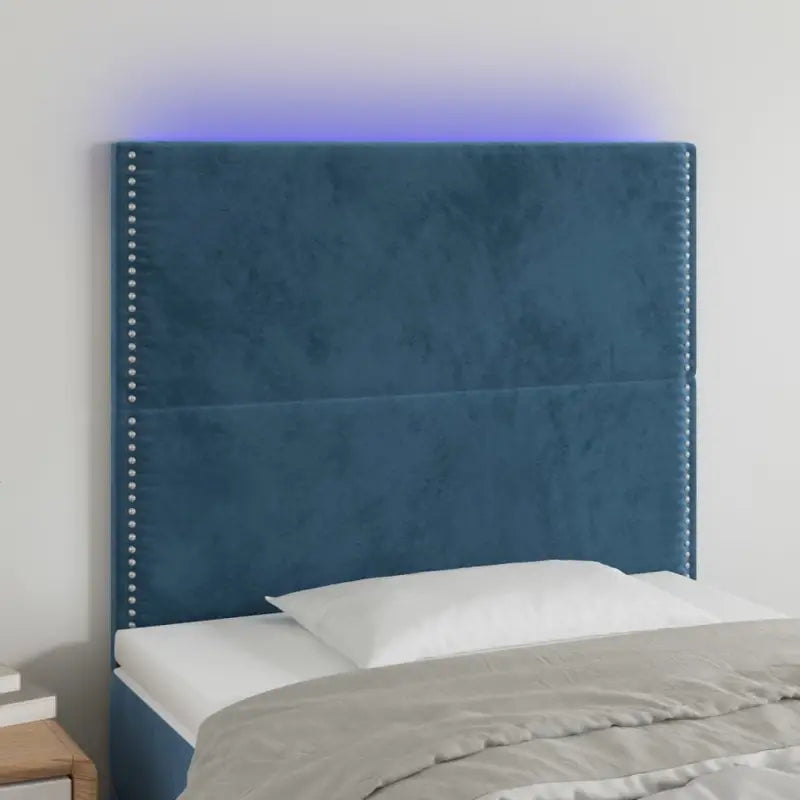 Klassiek LED Hoofdbord en Voetbord voor Moderne Slaapkamer - Donkerblauw / 100 x 5 x 118/128 cm / 1 - Hoofdborden