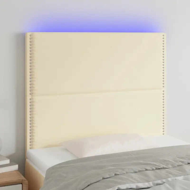 Klassiek LED Hoofdbord voor een Modern Slaapkamer - Crème / 80 x 5 x 118/128 cm / 1 - Hoofdborden en voetborden