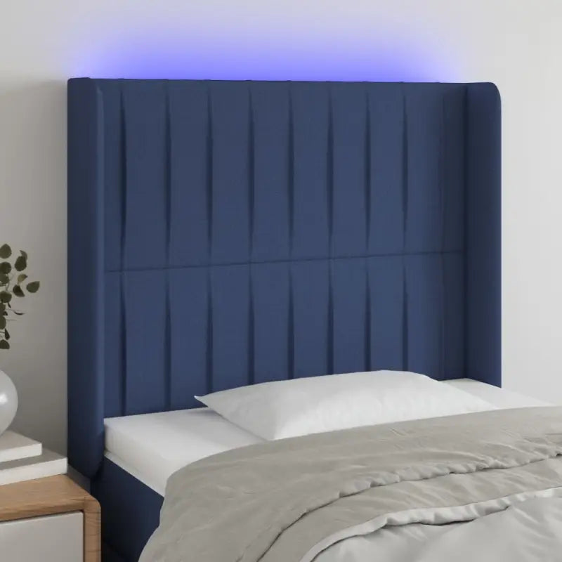Klassiek LED Hoofdbord voor een moderne slaapkamer - Blauw / 103 x 16 x 118/128 cm / 1 - Hoofdborden en voetborden