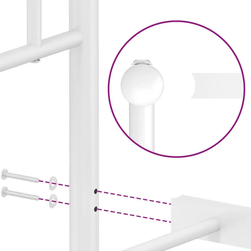 Klassiek metalen bedframe met extra opbergruimte en metalen latten - Bedden & bedframes