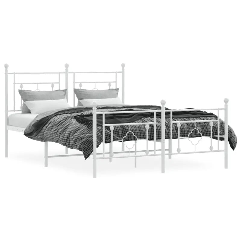 Klassiek metalen bedframe met extra opbergruimte en metalen latten - Bedden & bedframes