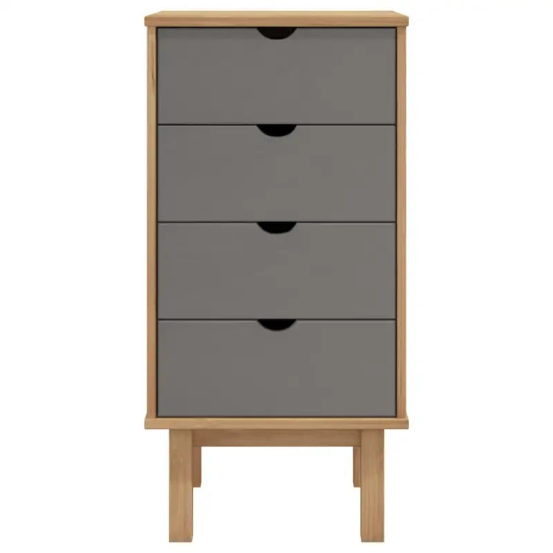 Klassieke houten ladekast van massief grenenhout met Scandinavisch design - Commodes & ladekasten