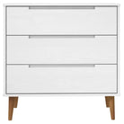 Klassieke houten ladekast van massief grenenhout voor scandinavisch interieur - Commodes & ladekasten