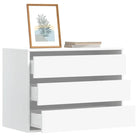 Klassieke ladekast van bewerkt hout met tijdloze uitstraling - Wit / 80 x 41 x 58 cm / 1 - Commodes & ladekasten