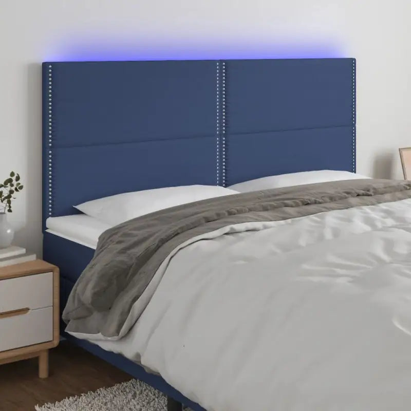 Klassieke LED Hoofdborden en Voetborden voor een Moderne Slaapkamer - Blauw / 160 x 5 x 118/128 cm / 1 - Hoofdborden