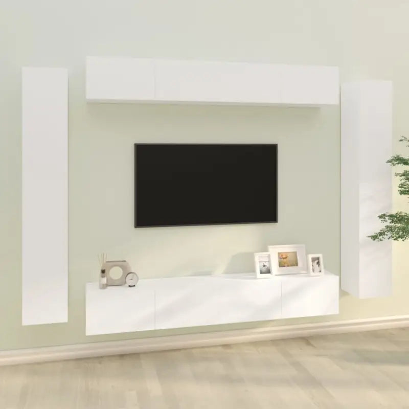 Klassieke Tv-meubels met bewerkt hout voor een stijlvolle woonkamer - Wit / 8 / 100 cm - Tv-meubels