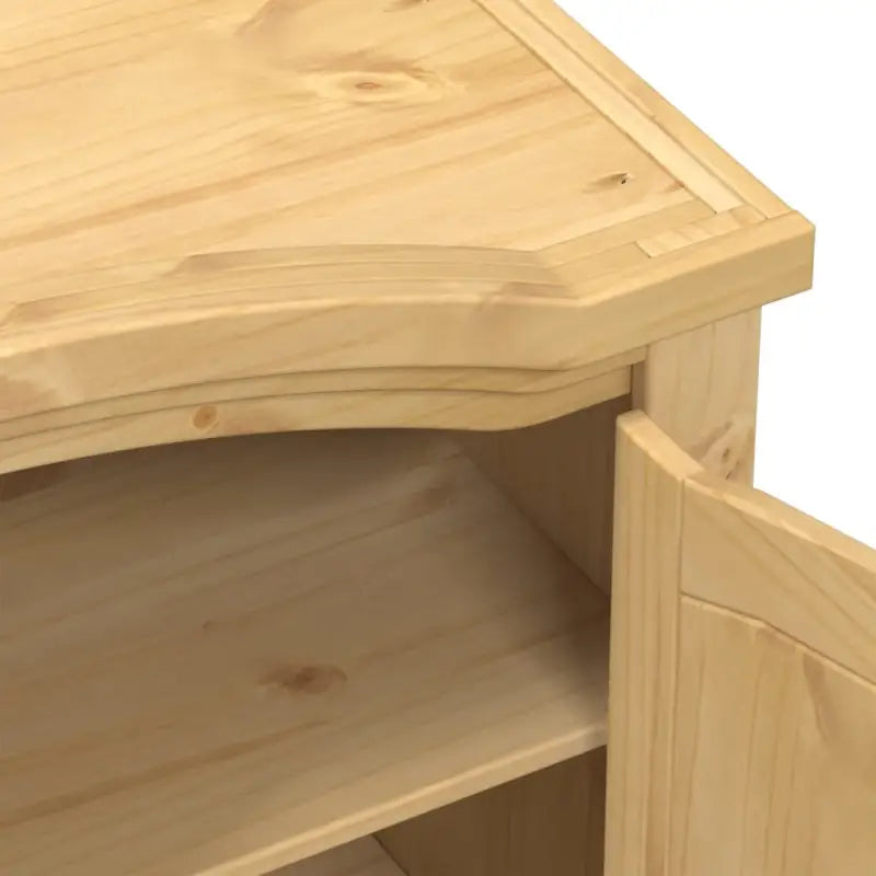 Kledingkast van massief grenenhout met metalen handgreep - Kledingkasten