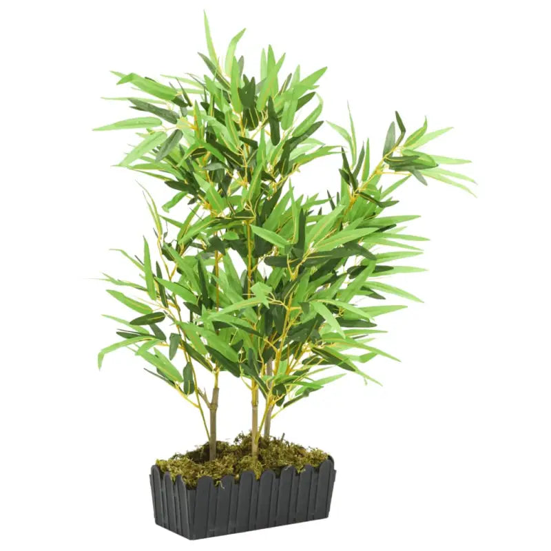 Kunstbamboe plant met kunststof pot voor huis en kantoor decoratie - 80 cm (rechthoekig) / 1 - Kunstplanten