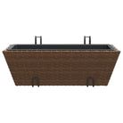 Kunststof pot met poly rattan uitstraling voor bloemen en planten - Bloempotten & plantenbakken