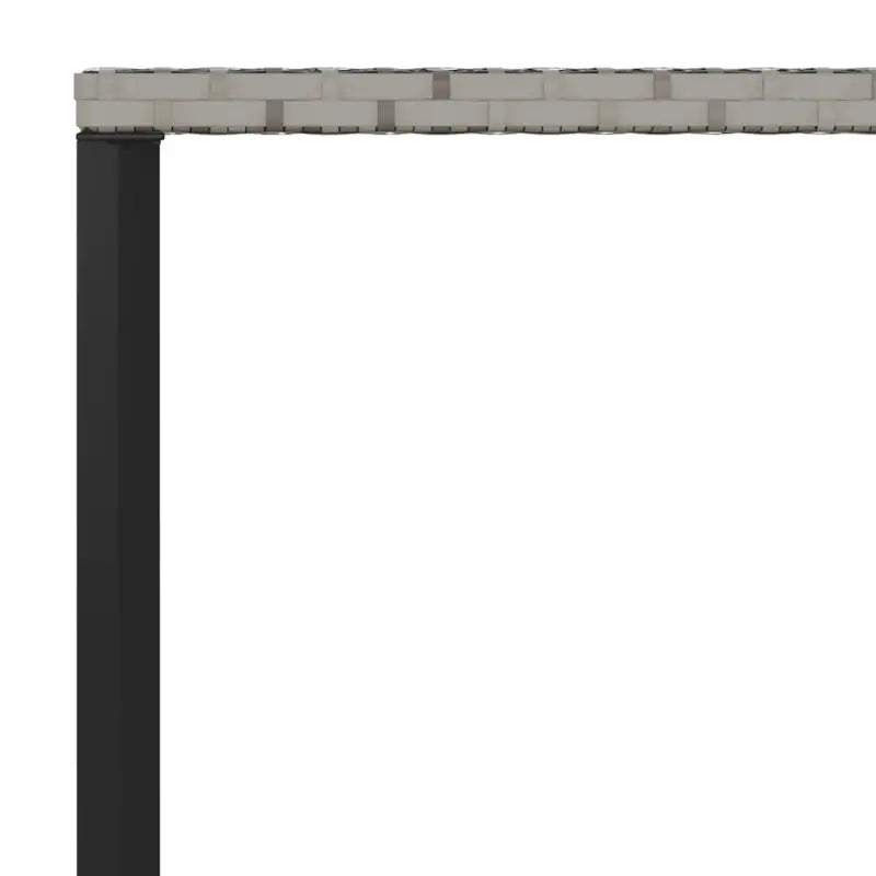 L-vormige bank tuinset met poly rattan en gepoedercoat staal - Tuinsets