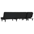 L vormige slaapbank met chaise longue en hoogte voet voor compacte ruimtes - Donkergrijs - Banken