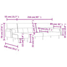 L-vormige slaapbank met chaise longue en hoogte voet voor kleine ruimtes - Banken