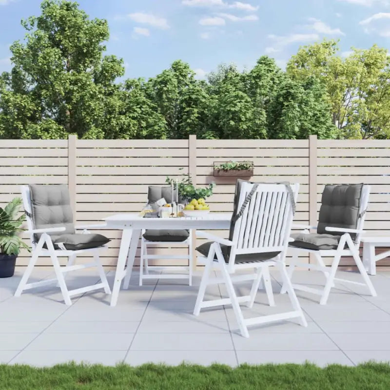 Lage rug stoelkussens van oxford stof voor een frisse buitenruimte - Grijs / 4 / with 2 elastic straps - Stoelkussens