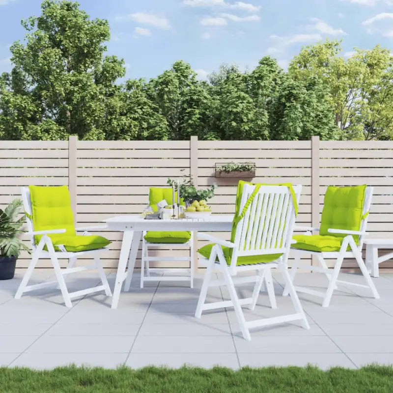 Lage rug stoelkussens van oxford stof voor een frisse buitenruimte - Heldergroen / 4 / with 2 elastic straps