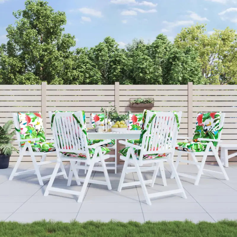 Lage rug stoelkussens van oxford stof voor een frisse buitenruimte - Multikleur / 6 / with 2 elastic straps