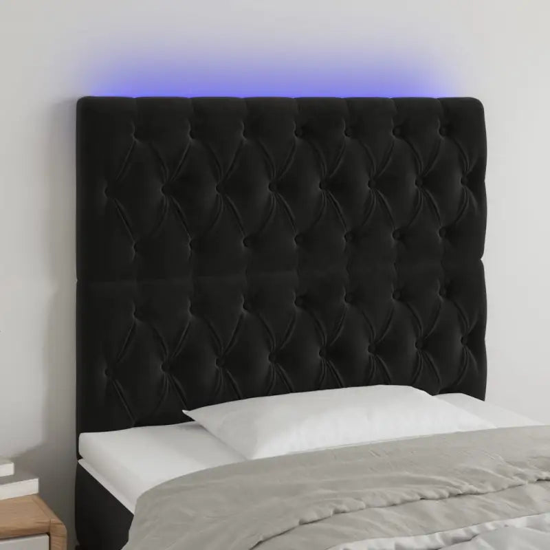 LED hoofdbord voor een modern en stijlvol slaapkameruitzicht - Zwart / 90 x 7 x 118/128 cm / 1 - Hoofdborden
