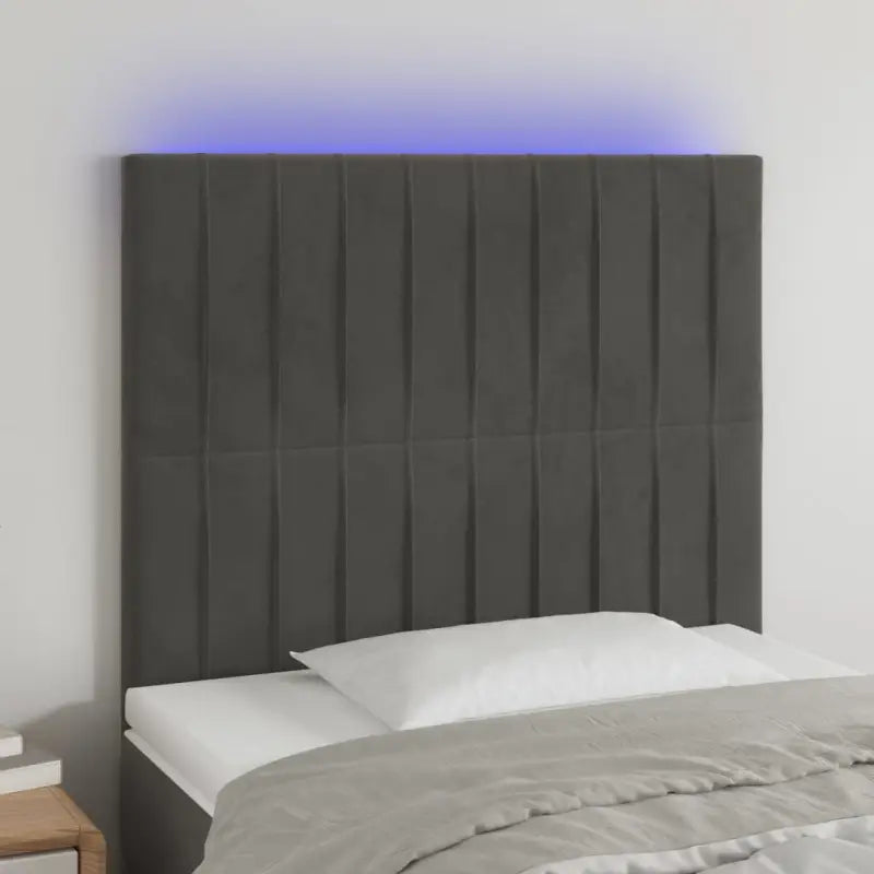 LED Hoofdbord voor een moderne slaapkamer uitstraling - Donkergrijs / 100 x 5 x 118/128 cm / 1 - Hoofdborden