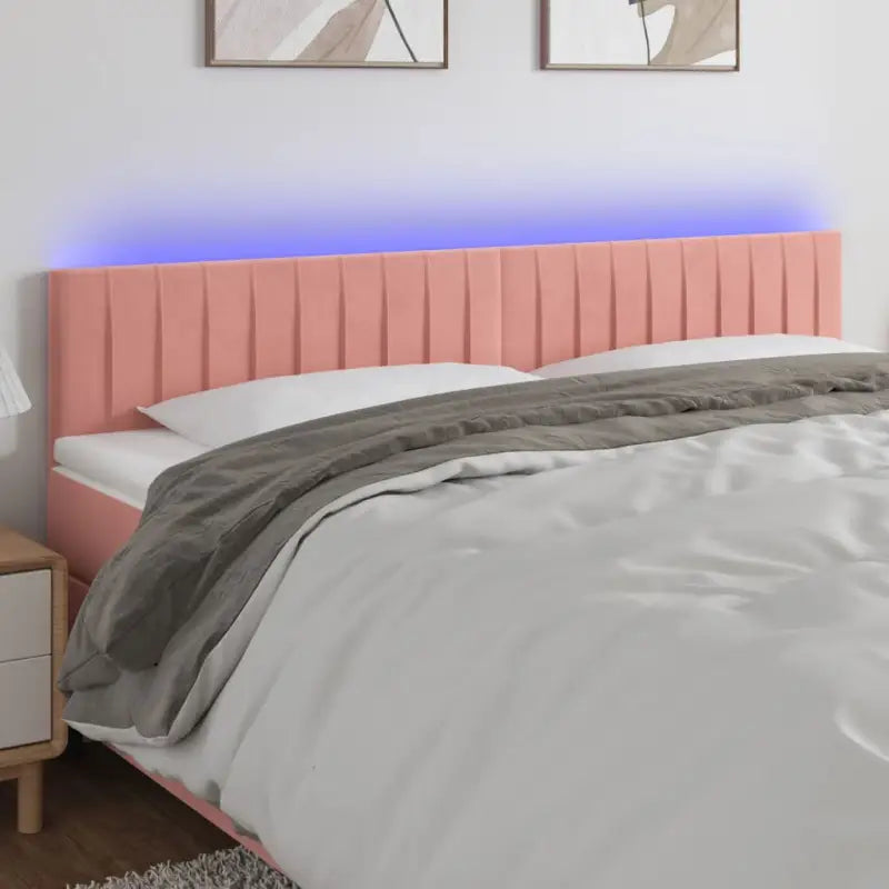 LED Hoofdbord voor een moderne slaapkamer uitstraling - Roze / 180 x 5 x 78/88 cm / 1 - Hoofdborden en voetborden