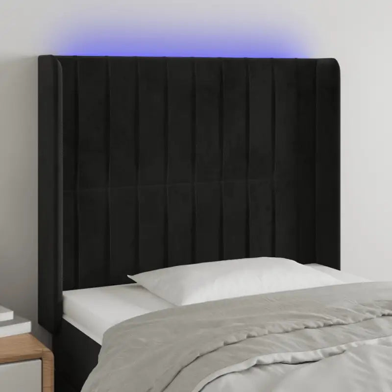 Leslicht hoofdeinde en voetbord voor een moderne slaapkamer - Zwart / 83 x 16 x 118/128 cm / 1 - Hoofdborden