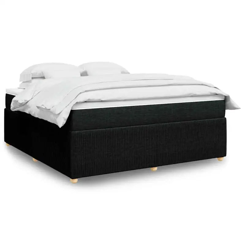 Lichtgrijs boxspringbed met ademend vermogen en duurzaam polyestermateriaal - Zwart / 180 x 200 cm - Bedden & bedframes