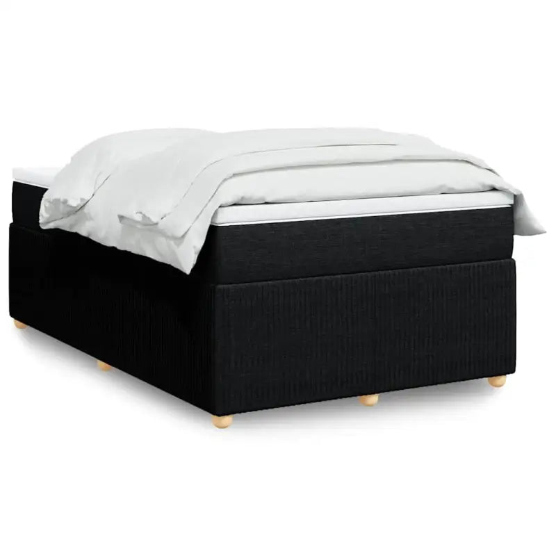 Lichtgrijs boxspringbed met ademend vermogen en duurzaam polyestermateriaal - Zwart / 120 x 200 cm - Bedden & bedframes
