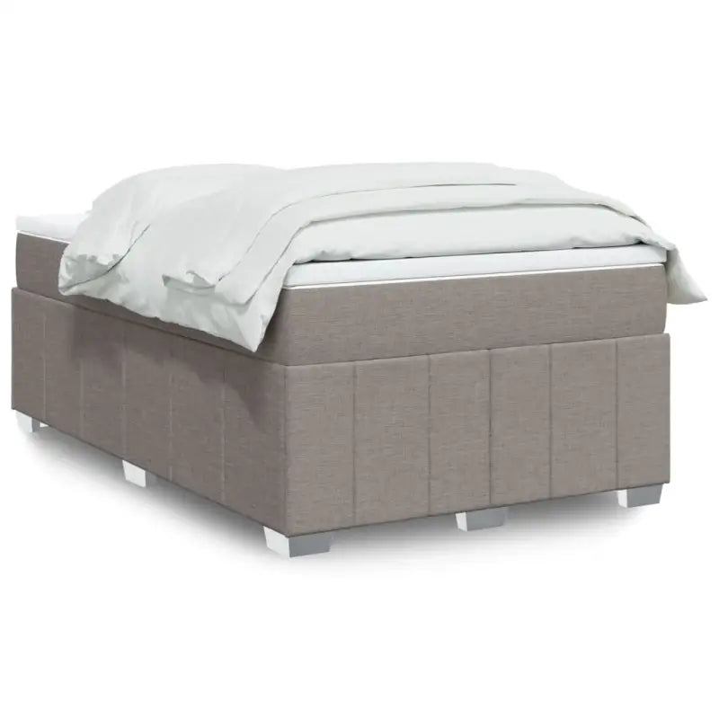 Lichtgrijs boxspringbed met ademend vermogen en duurzame vulling - Taupe / 120 x 200 cm - Bedden & bedframes