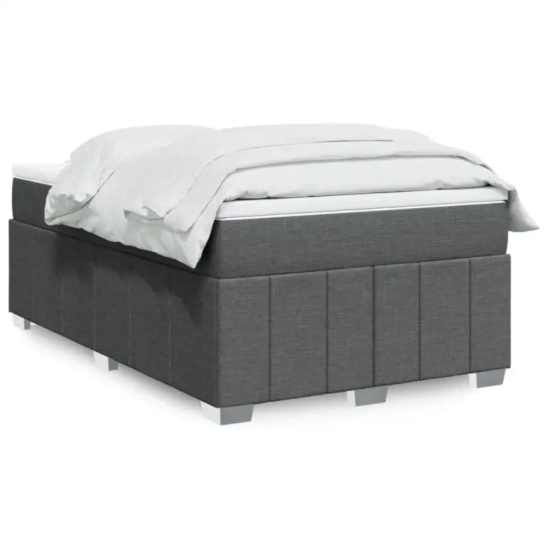 Lichtgrijs boxspringbed met ademend vermogen en duurzame vulling - Donkergrijs / 120 x 190 cm - Bedden & bedframes