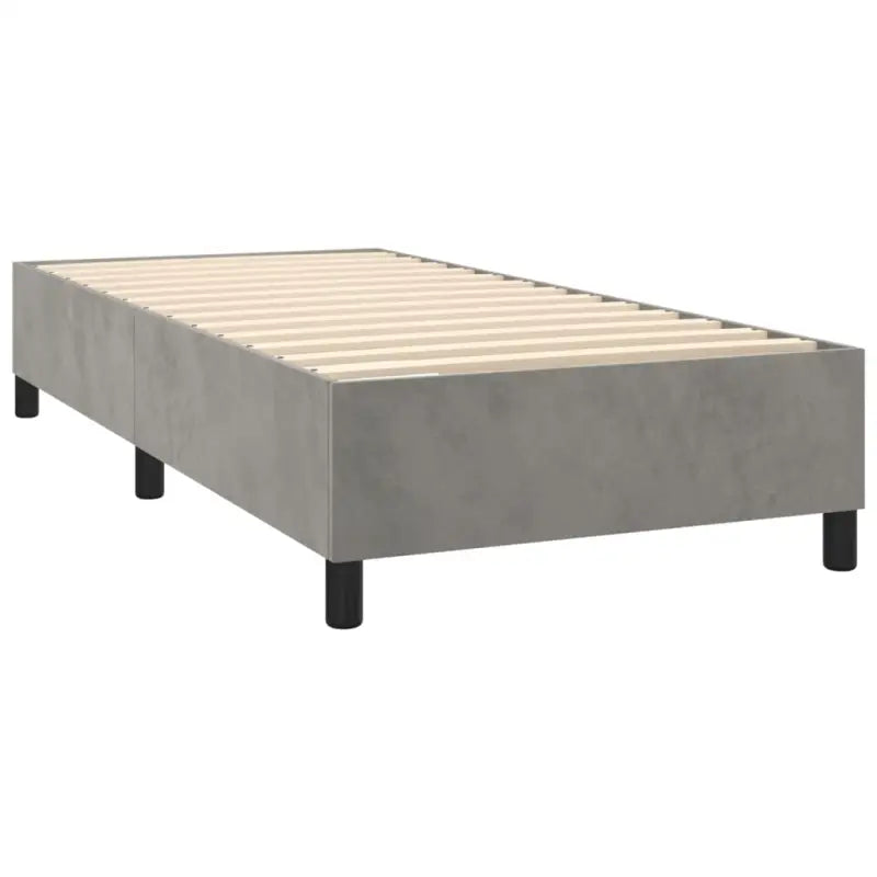 Lichtgrijs materiaal boxspring met schuim vulling voor een rustgevende slaap - Bedden & bedframes