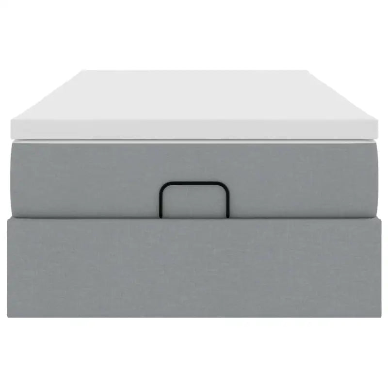 Lichtgrijs Ottomaans Bed met Ruime Opbergruimte en Vulling - Bedden & bedframes