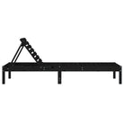 Ligstoel van massief grenenhout met verstelbare rugleuning en gelat ontwerp - Ligstoelen