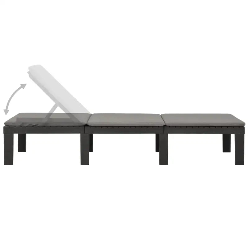 Ligstoel voor tuin of terras met kunststof en gemakkelijk schoon te maken - Ligstoelen