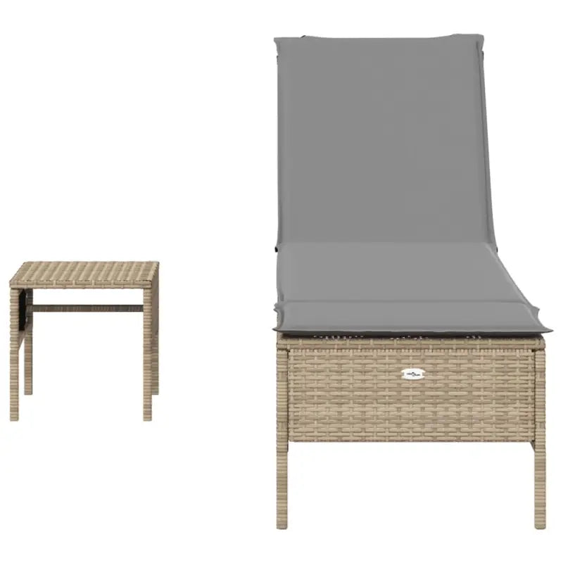 Ligstoelen set met poly rattan en comfortabele zitervaring - Ligstoelen