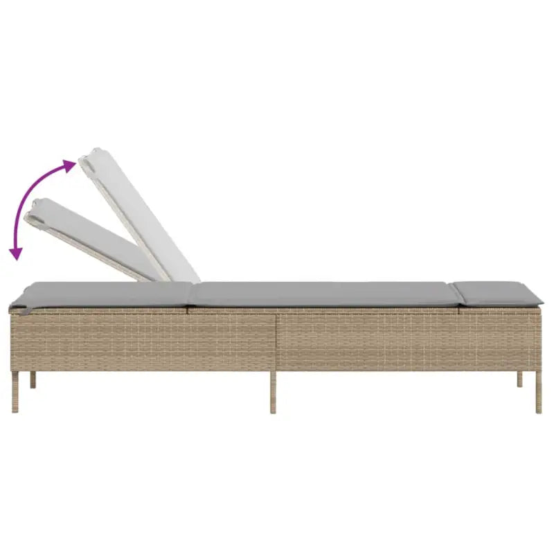 Ligtstoelen van poly rattan voor een comfortabele zitervaring met wasbare hoes - Ligstoelen