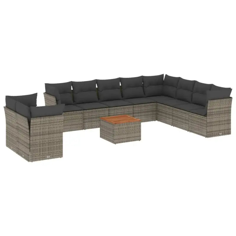 Lounge set in grijs materiaal met waterdichte tas en gepoedercoat staal - Tuinsets