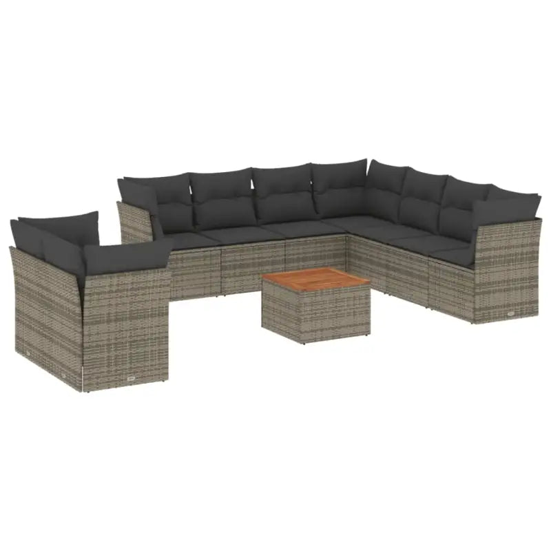Lounge tuinaanbieding met poly rattan en gepoedercoat staal afmetingen - Tuinsets