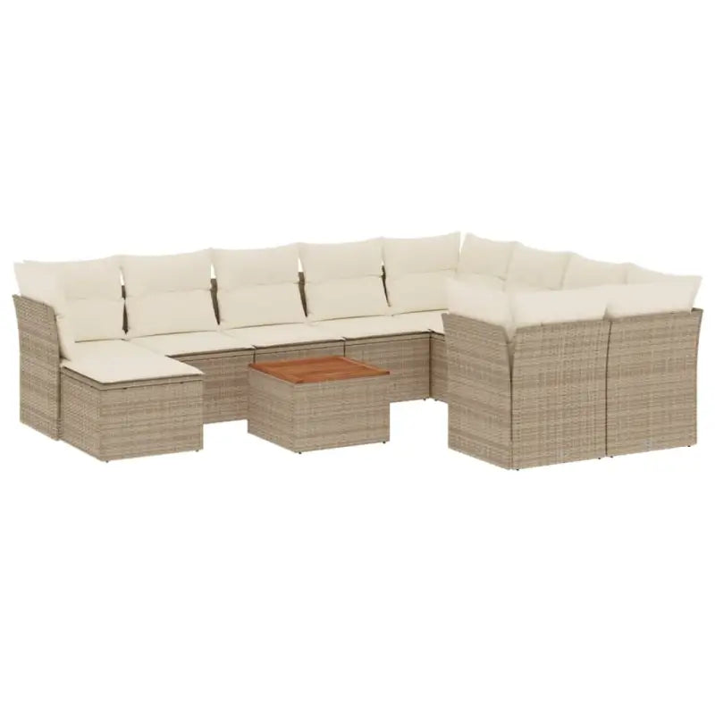Lounge Tuinset in Beige Materiaal met Waterdichte Tas en Gepoedercoat Staal - Tuinsets