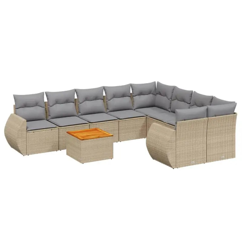 Lounge Tuinset in beige materiaal met waterdichte tas en gepoedercoat staal - Tuinsets