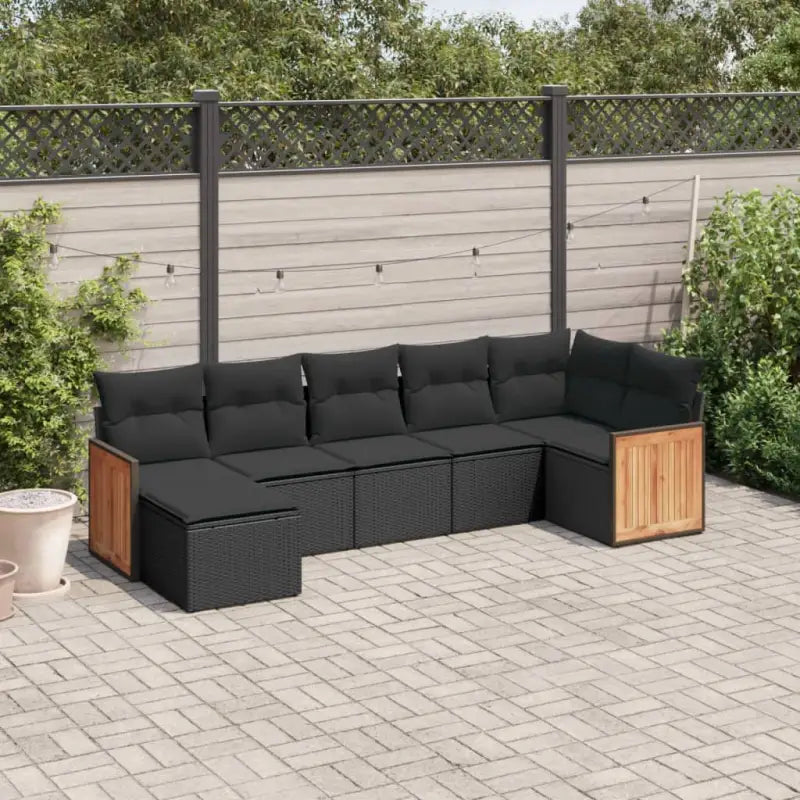 Lounge Tuinset in Beige met Gepoedercoat Staal Afmetingen - Zwart / Zonder tafel - Tuinsets